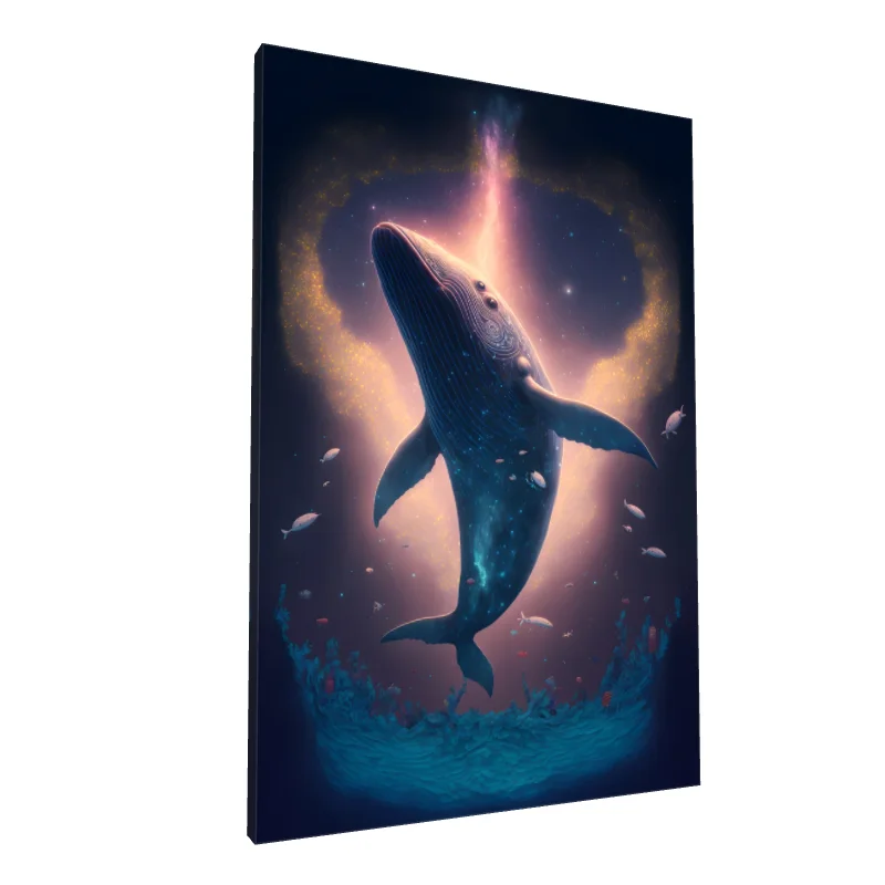 Tablou canvas: Balena în Luminile Oceanului Nocturn