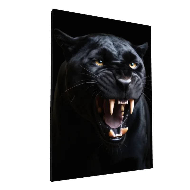 Tablou canvas: Portret Realist de Panteră Neagră (2) - Image 1