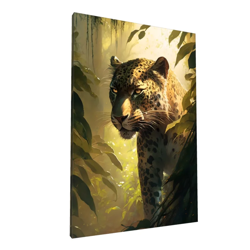Tablou canvas: Jaguar în Pădure Tropicală Luminată - Image 1