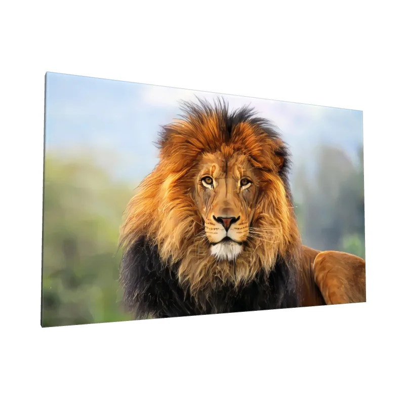 Tablou canvas: Portret Majestic de Leu în Tonuri Naturale