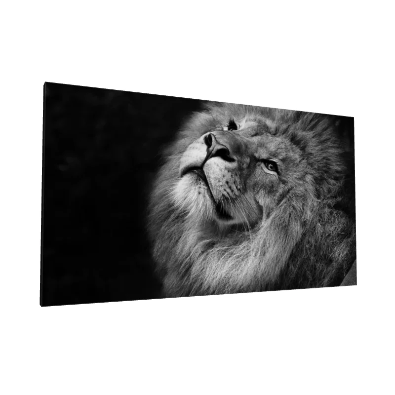 Tablou canvas: Portret Leu în Alb și Negru - Image 1