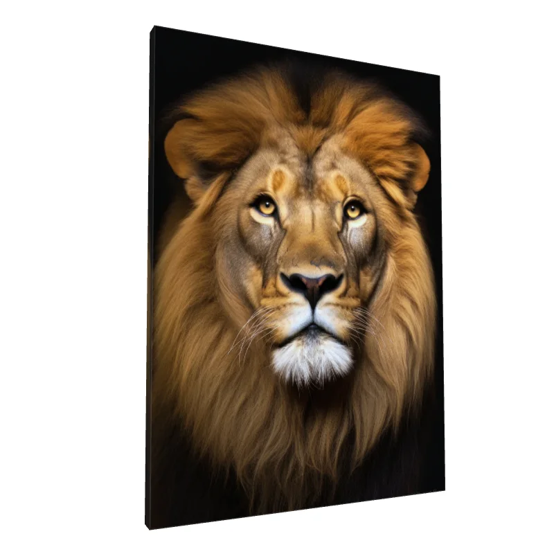 Tablou canvas: Portret Regal de Leu în Prim Plan - Image 1