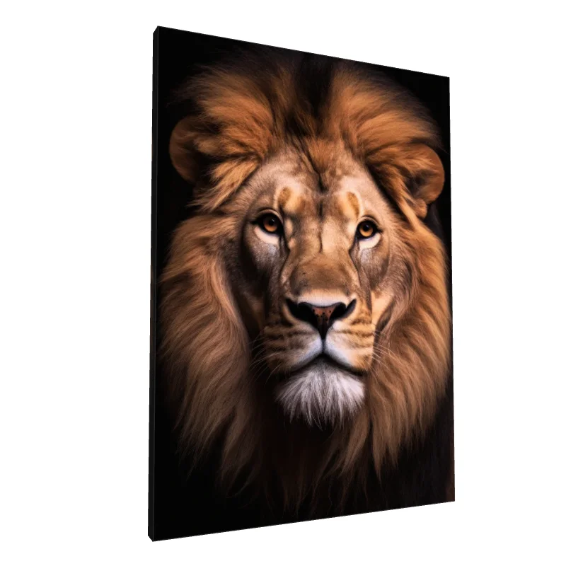 Tablou canvas: Portret de Leu în Detalii Realiste 3 - Image 1