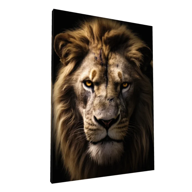 Tablou canvas: Portret Leu cu Privire Intensă - Image 1