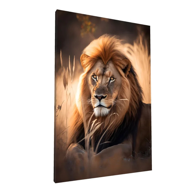 Tablou canvas: Portret de Leu în Lumină Caldă 2 - Image 1