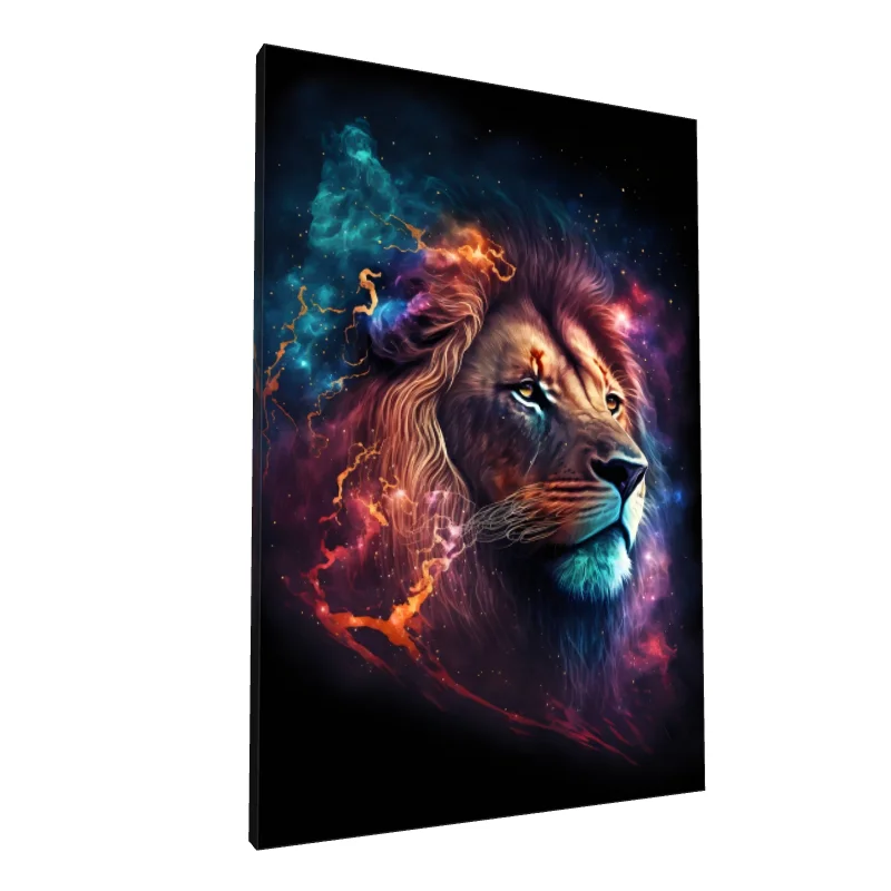 Tablou canvas: Portret de Leu în Stil Cosmic - Image 1