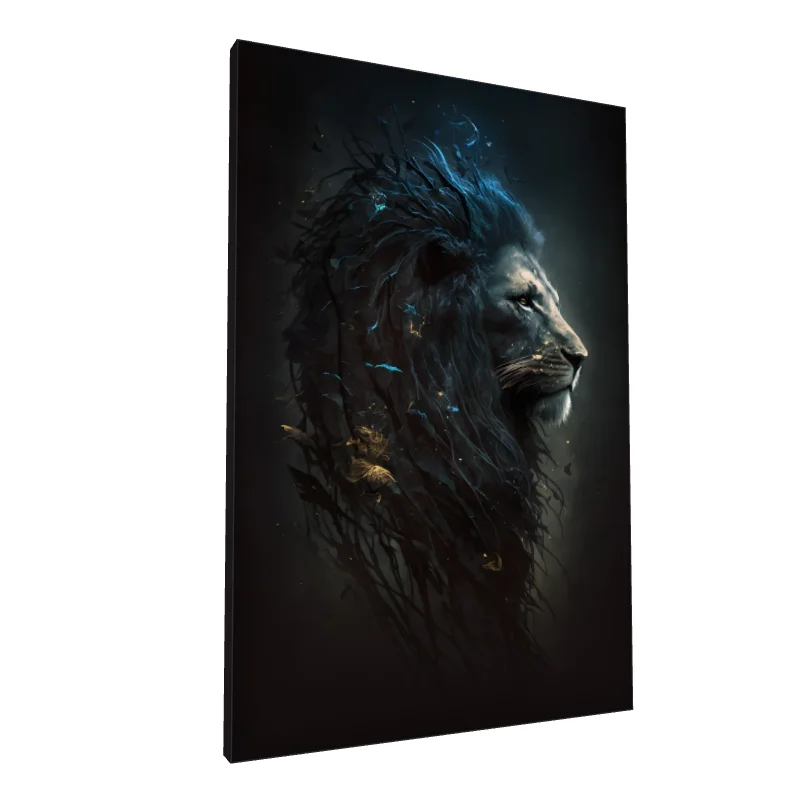 Tablou canvas: Portret de Leu cu Efecte Abstracte - Image 1