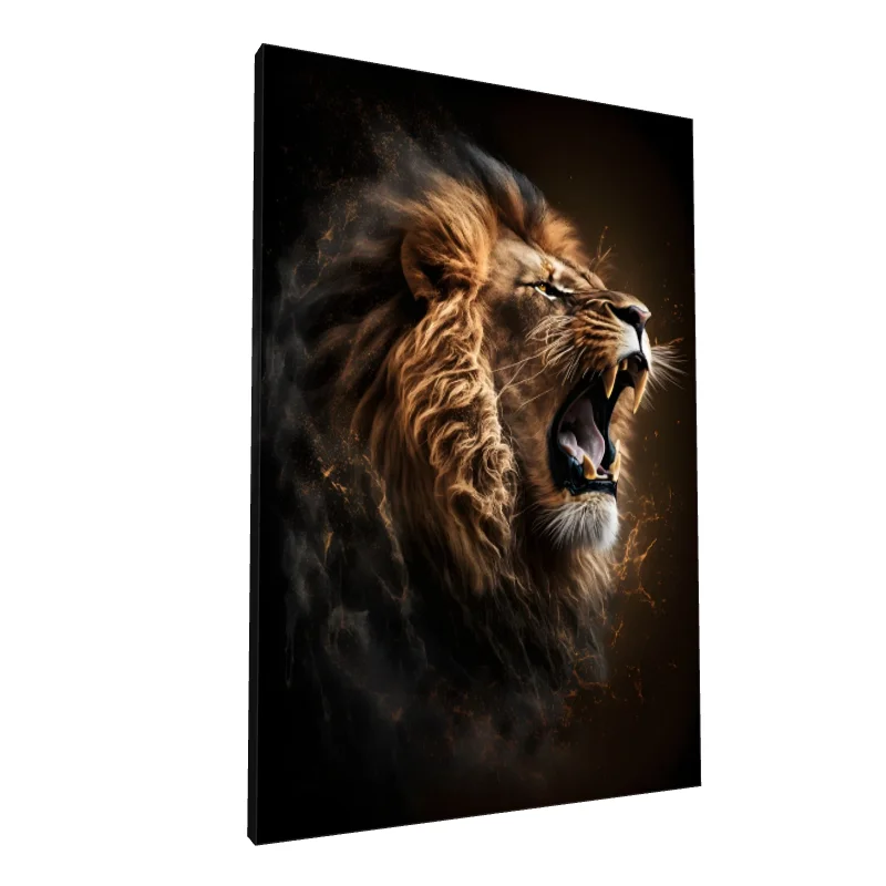 Tablou canvas: Portret Leu în Culori Intense