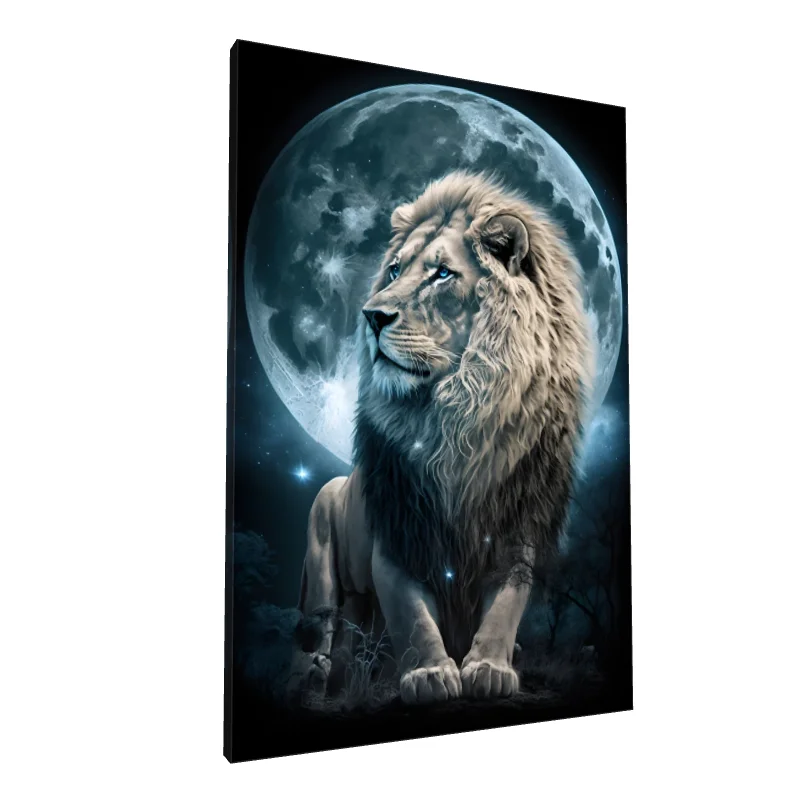 Tablou canvas: Leu Regal sub Luna Plină - Image 1