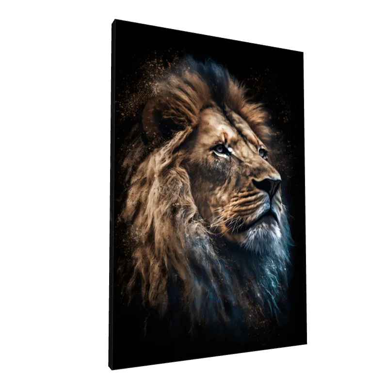 Tablou canvas: Portret de Leu în Tonuri Intense