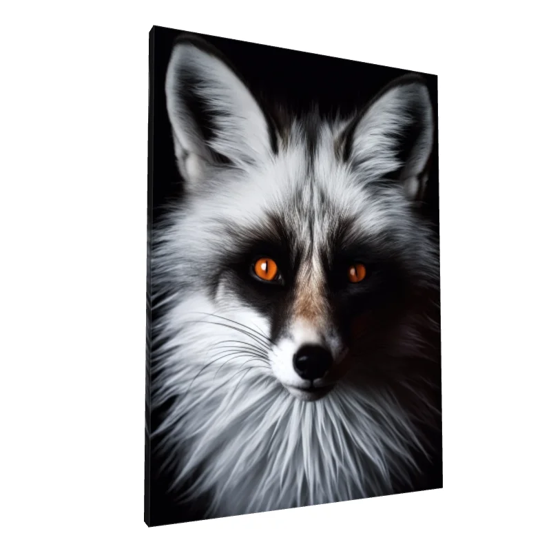 Tablou canvas: Portret Vulpes cu Ochi Portocalii Strălucitori - Image 1