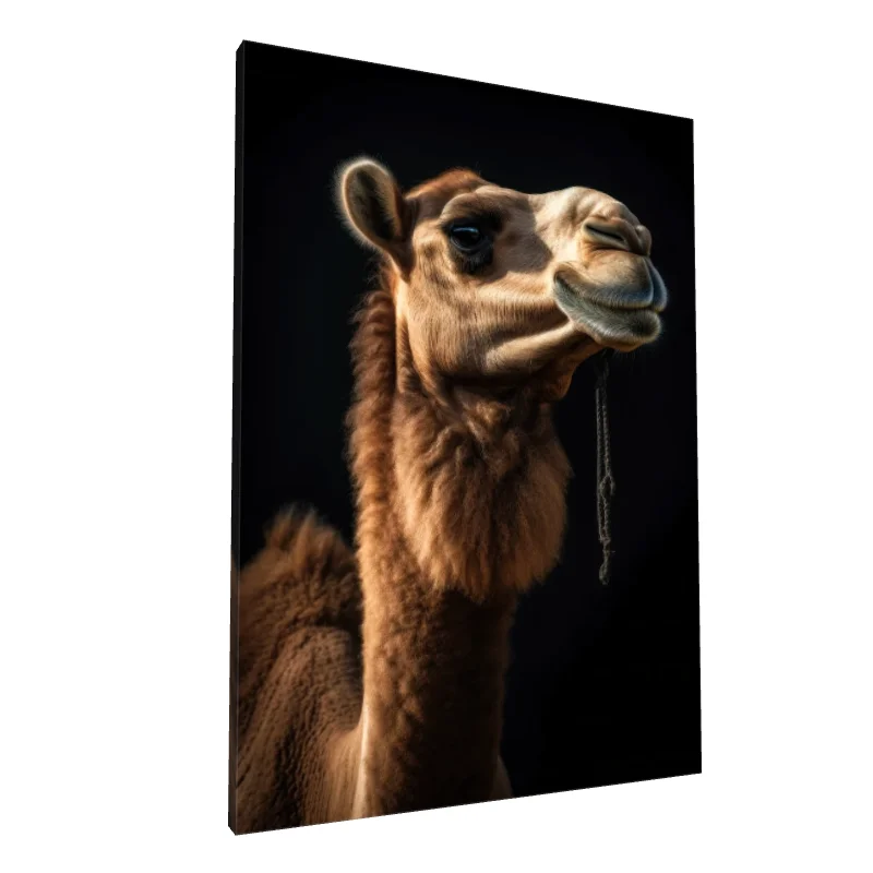 Tablou canvas: Portret Realist de Cămilă în Profil - Image 1