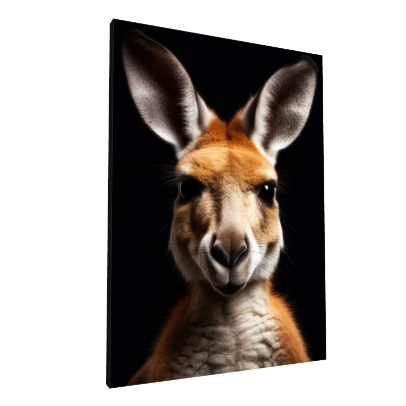 Tablou canvas: Portret Realist de Cangur în Lumini și Umbre