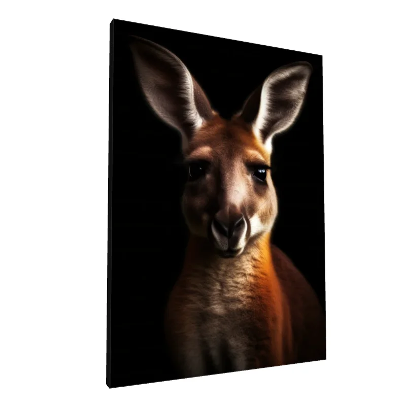 Tablou canvas: Portret Realist de Cangur în Lumină Caldă - Image 1
