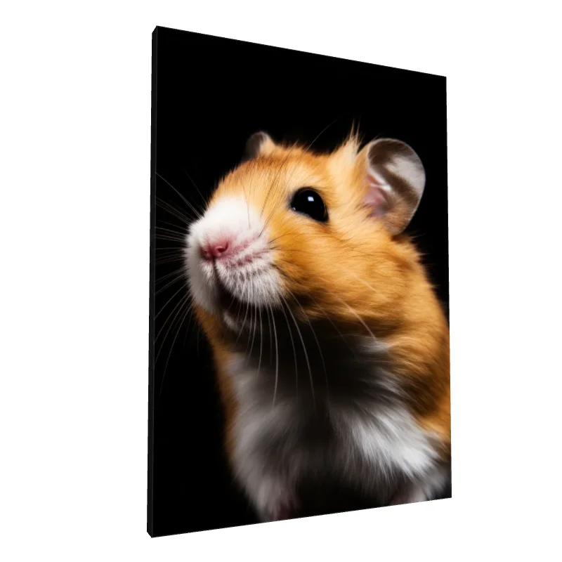 Tablou canvas: Portret Hamster în Lumină Dramatică - Image 1