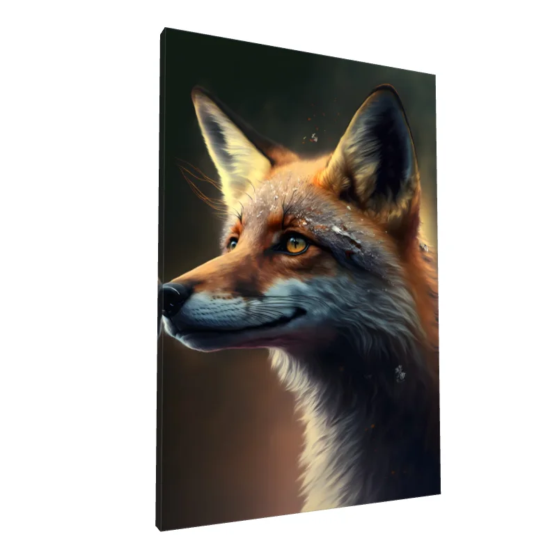 Tablou canvas: Portret Realist de Vulpe în Auriu - Image 1