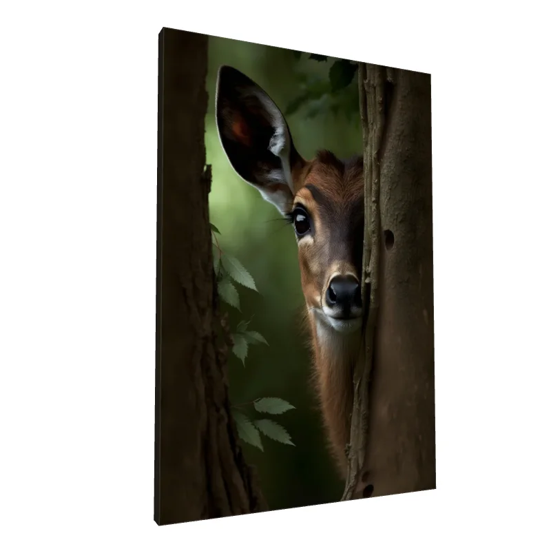Tablou canvas: Portret de Căprioară între Copaci
