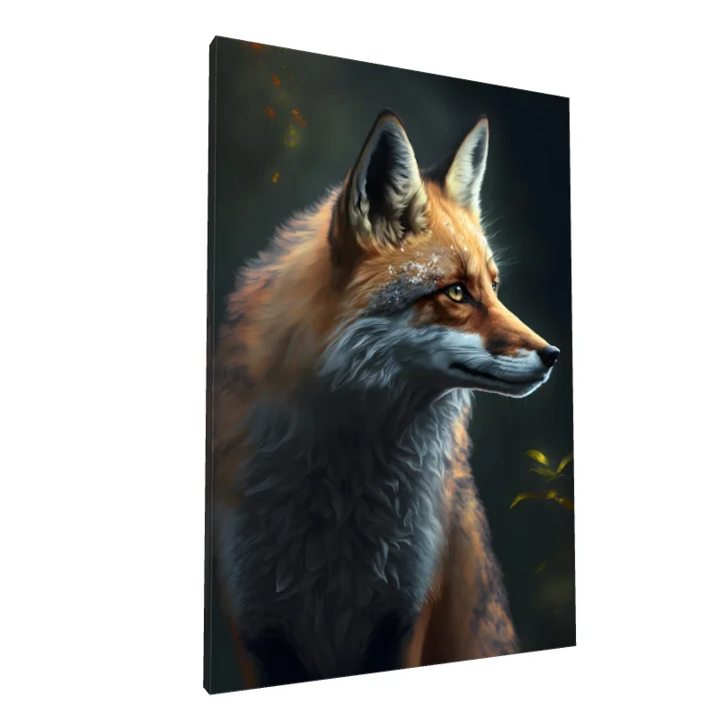 Tablou canvas: Portret Realist de Vulpe în Lumină Caldă - Image 1