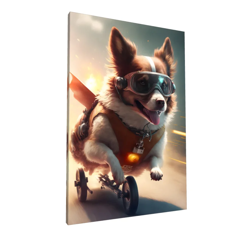 Tablou canvas: Câine Erou cu Echipament de Zbor - Image 1