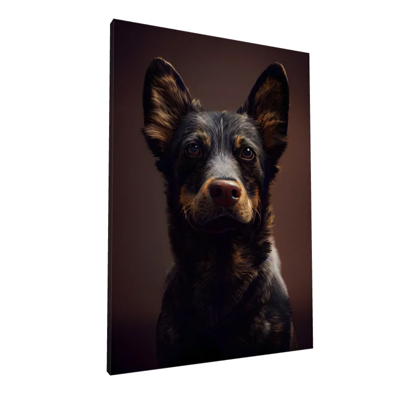 Tablou canvas: Portret Realist de Câine cu Urechi Mari