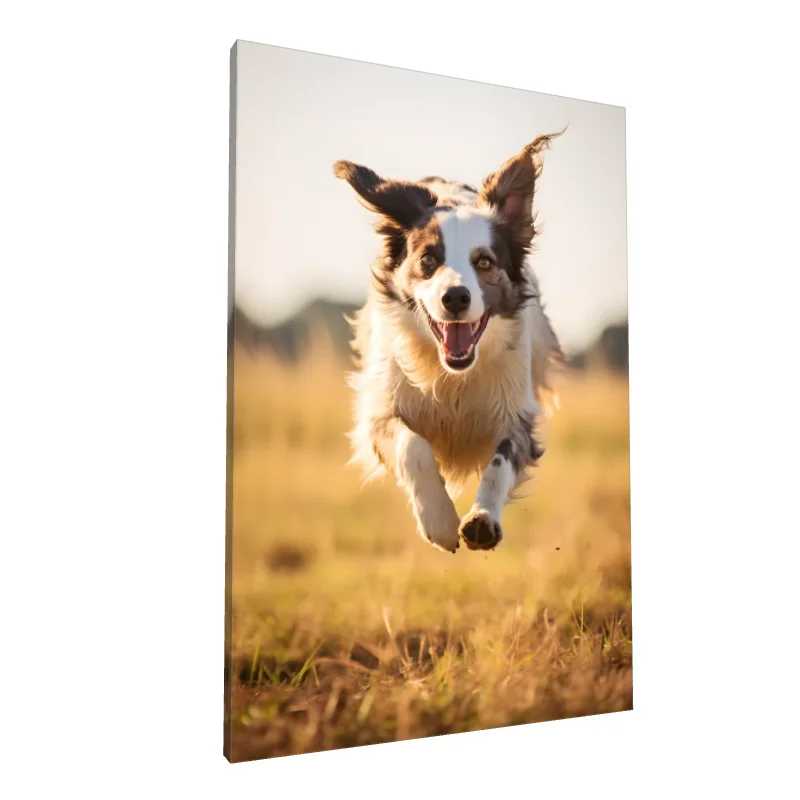 Tablou canvas: Câine în Alergare la Apus