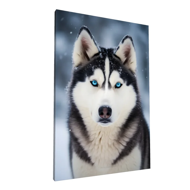 Tablou canvas: Portret Husky în Zăpadă - Image 1