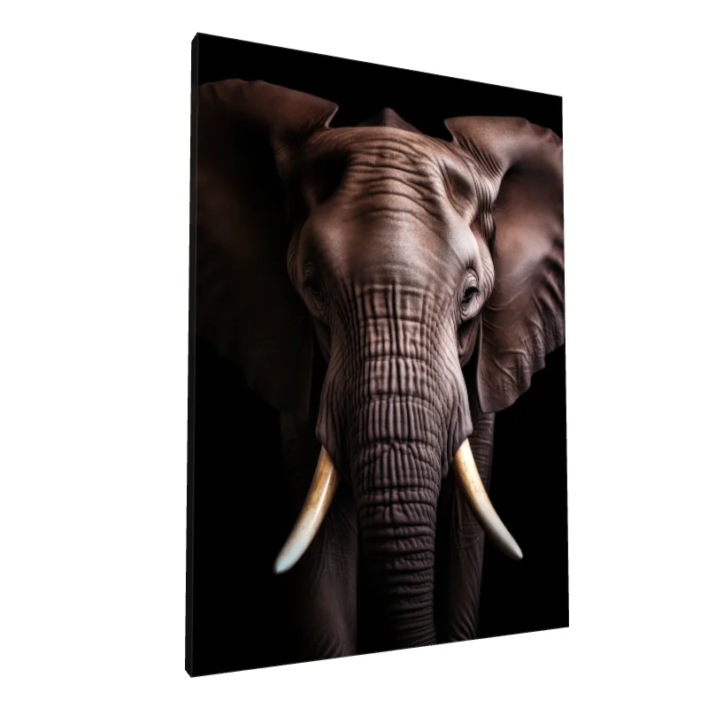 Tablou canvas: Portret Realist de Elefant cu Colți - Image 1