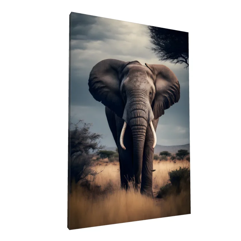 Tablou canvas: Elefant Impunător în Savana Africană - Image 1