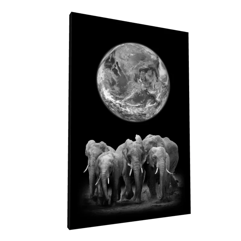Tablou canvas: Elefanți Sub Luna Pământului