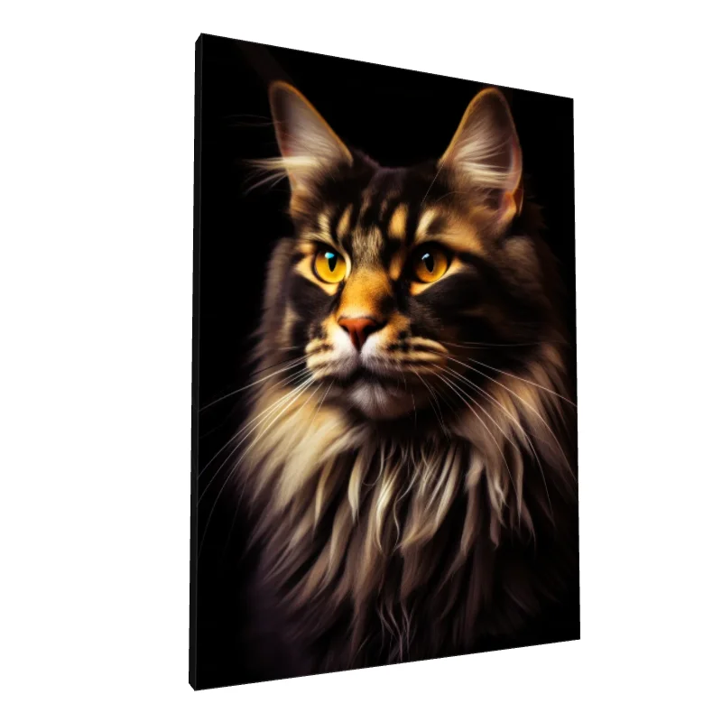 Tablou canvas: Portret Realist Pisică cu Blană Lunga