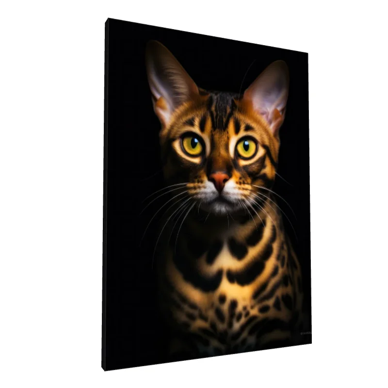 Tablou canvas: Portret Realist de Pisică Bengal - Image 1