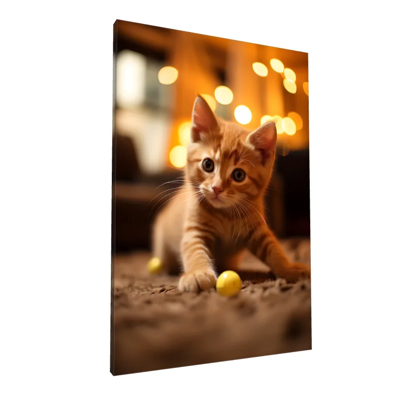 Tablou canvas: Pisoi Jucăuș în Lumini Calde - Image 1