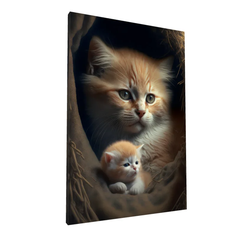 Tablou canvas: Pisici Roșcate în Cuib Călduros