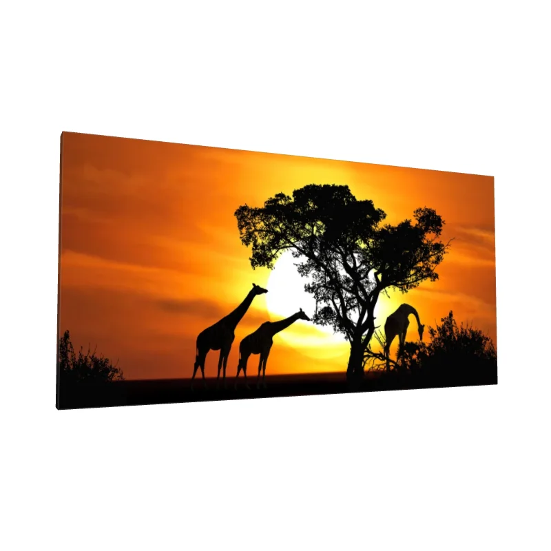 Tablou canvas: Giraffe la Apus în Savannah Africană - Image 1