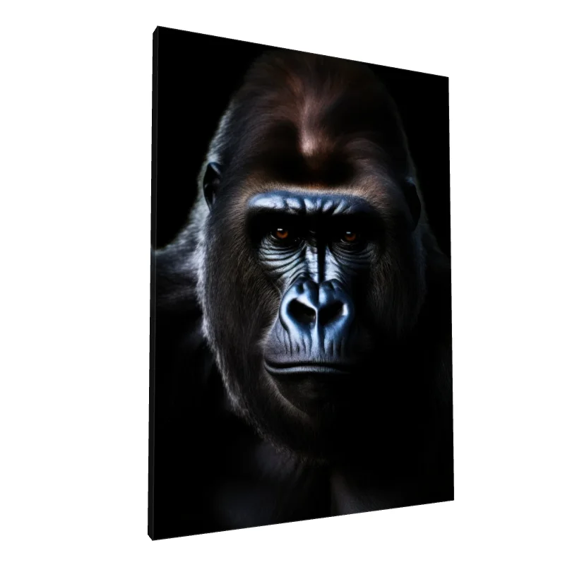 Tablou canvas: Portret Realist de Gorilă în Tonuri Întunecate (2) - Image 1
