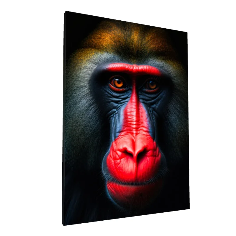 Tablou canvas: Portret de Mandril cu Culori Vibrante - Image 1