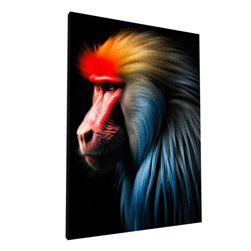 Tablou canvas: Portret Mandril în Culori Vibrante