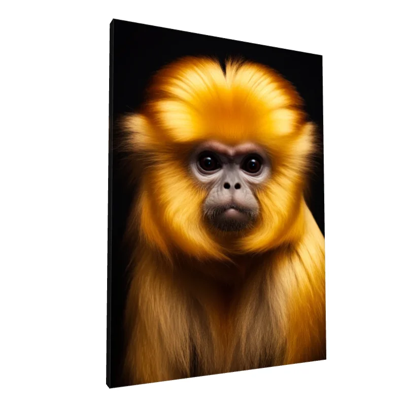 Tablou canvas: Portret de Maimuță cu Blană Aurie (2)