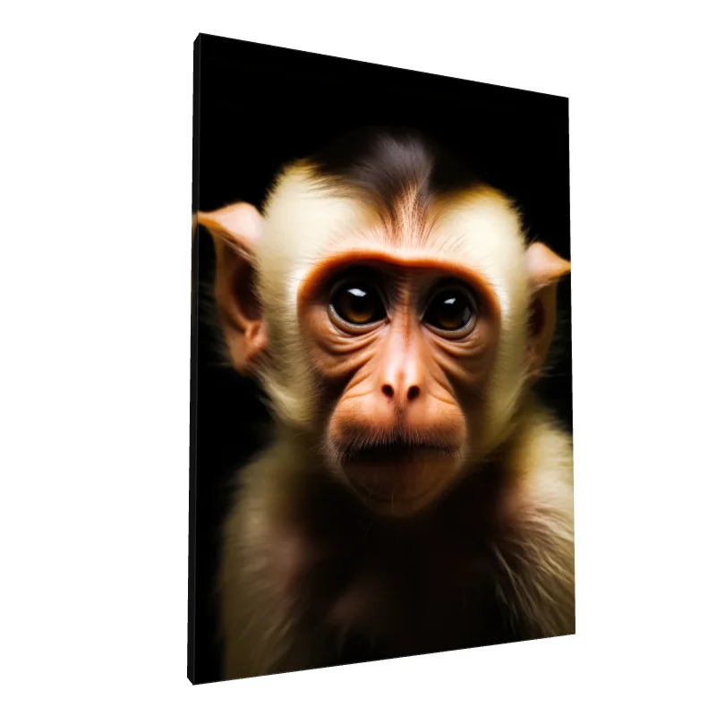 Tablou canvas: Portret de Maimuță în Lumină Dramatică