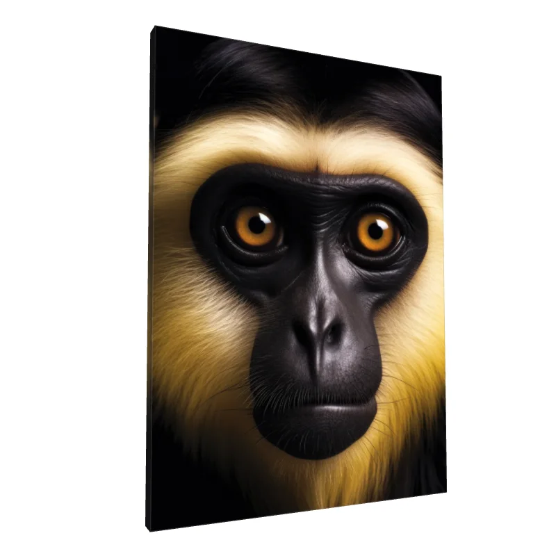 Tablou canvas: Portret Realist de Maimuță cu Ochi Pătrunzători - Image 1