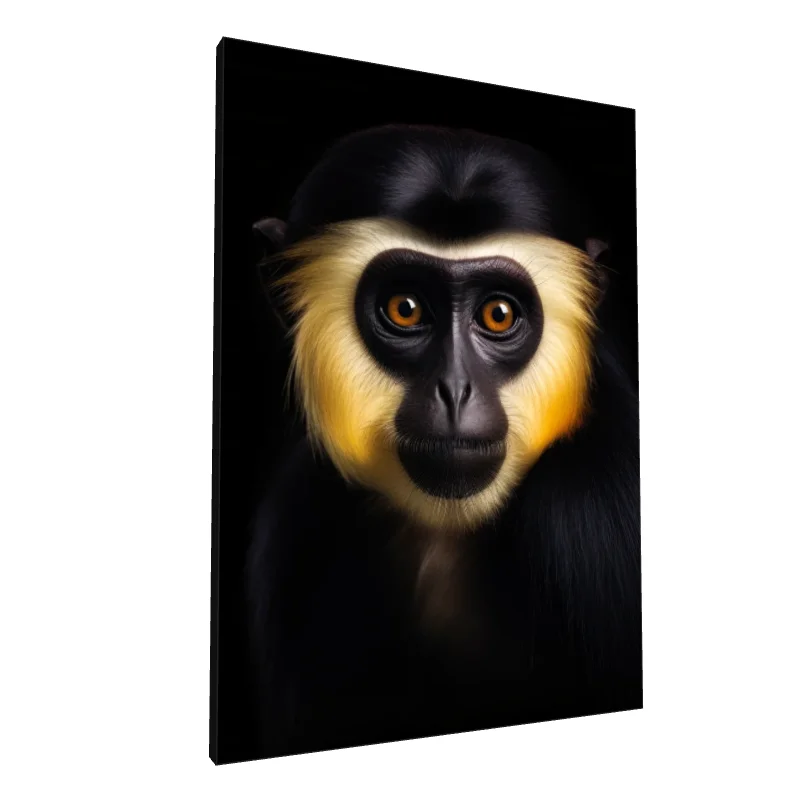 Tablou canvas: Portret de Maimuță cu Blană Aurie 2 - Image 1