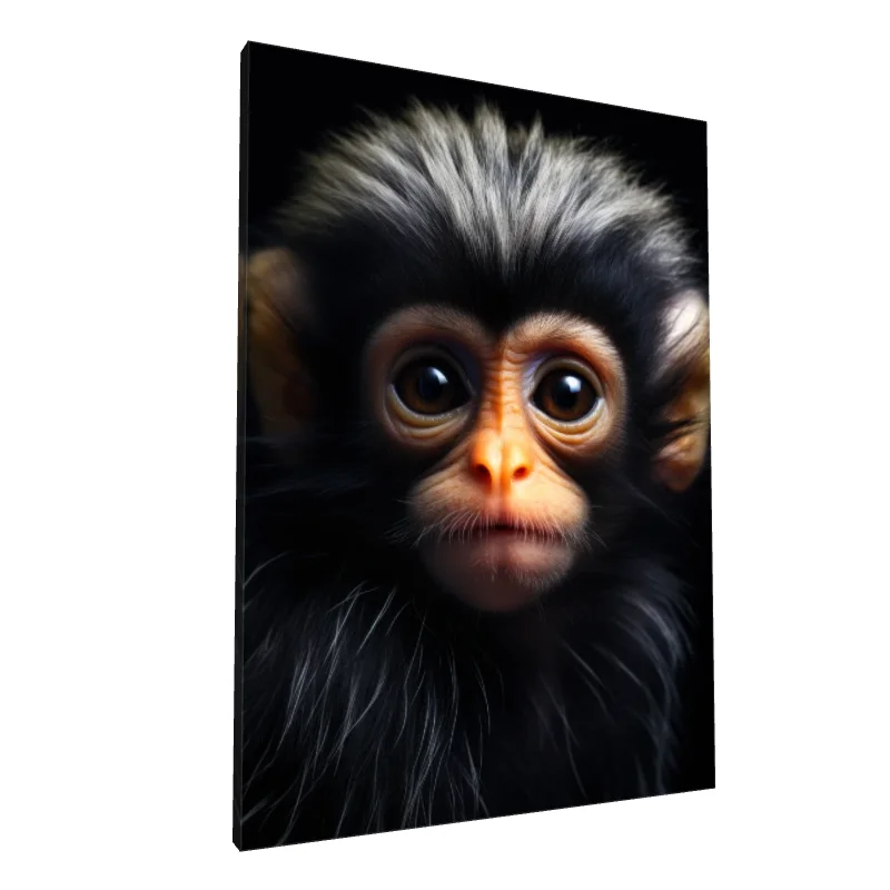 Tablou canvas: Portret Detaliat de Pui de Maimuță