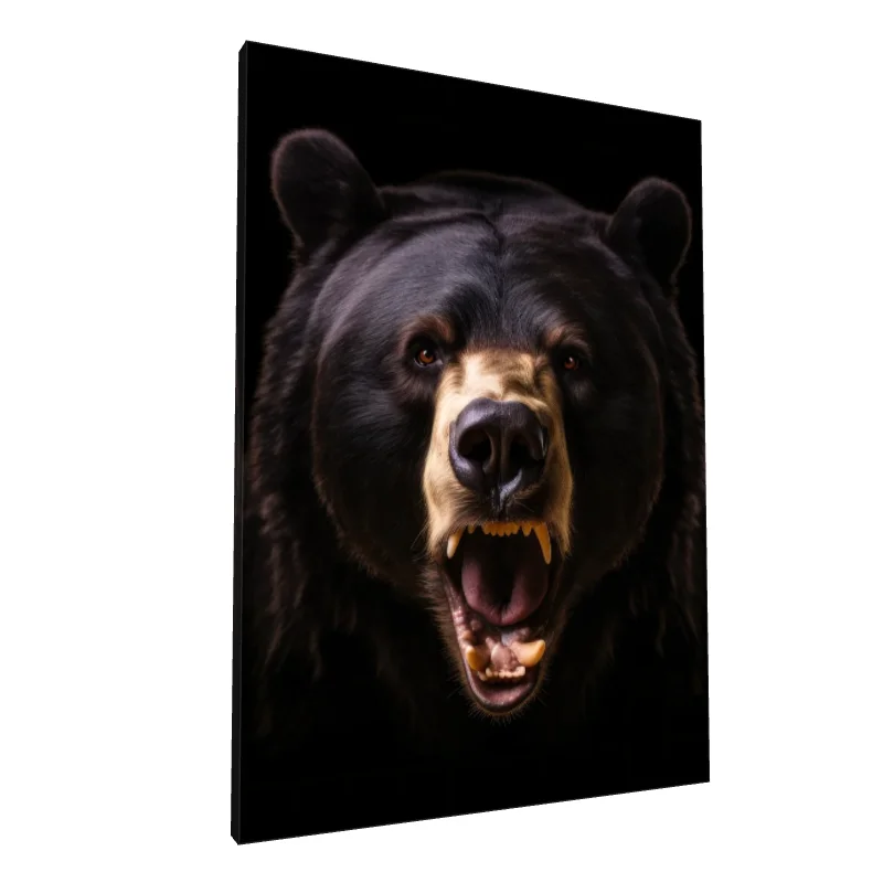 Tablou canvas: Portret Detaliat de Urs în Prim-Plan - Image 1