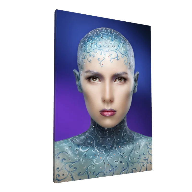 Tablou canvas: Portret Artistic cu Elemente Abstracte