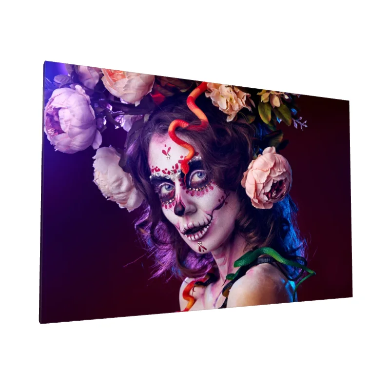 Tablou canvas: Portret cu Flori și Machiaj Dia de los Muertos