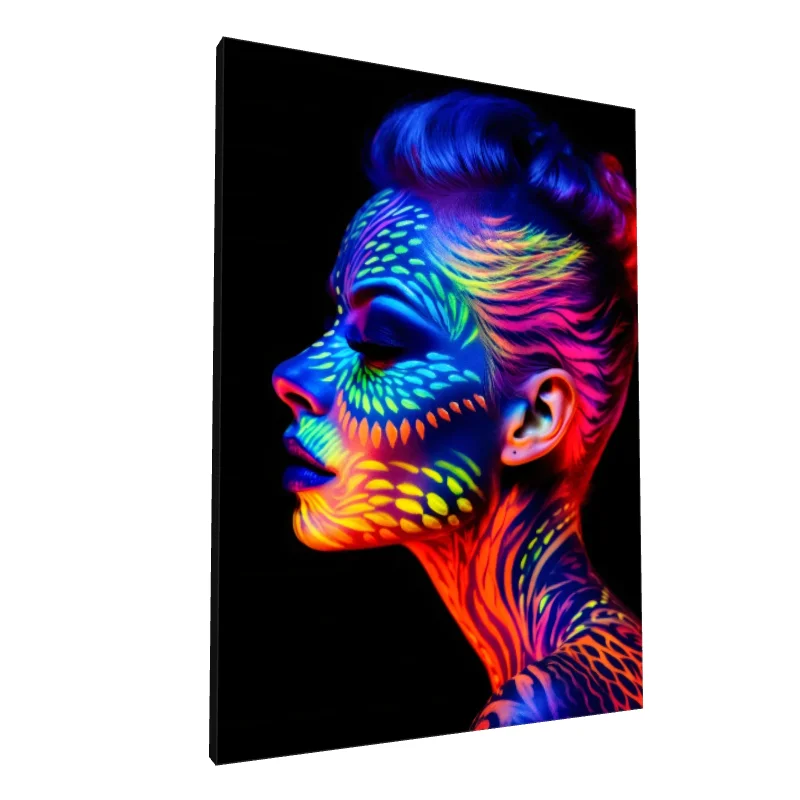 Tablou canvas: Portret Neon în Culori Vii (2)