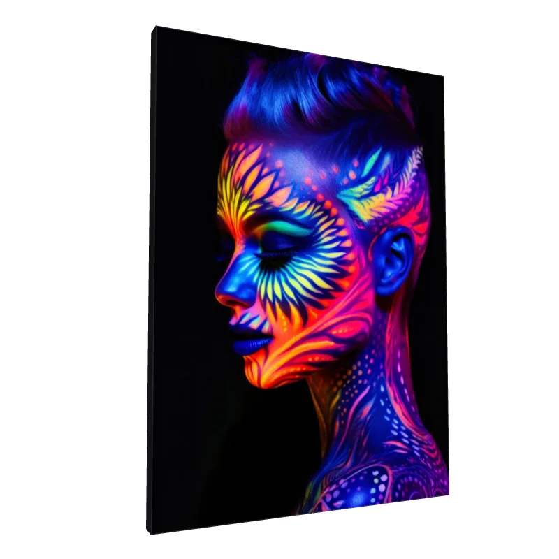Tablou canvas: Portret Neon în Stil Artistic - Image 1