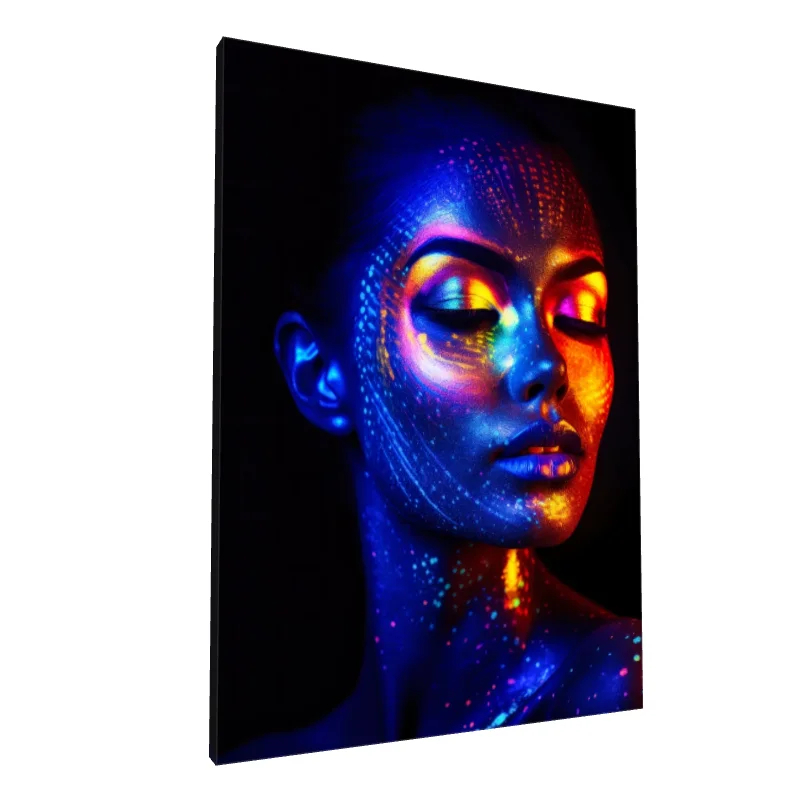 Tablou canvas: Portret Neon în Lumină UV (2) - Image 1