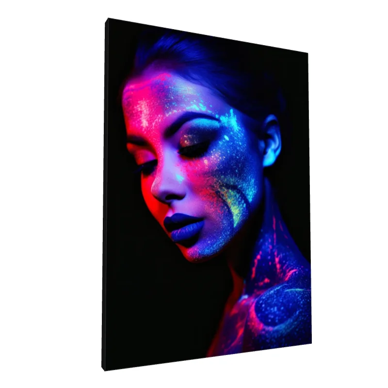 Tablou canvas: Portret Neon în Culori Fluorescente (2)