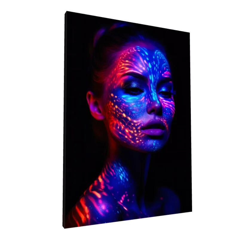 Tablou canvas: Portret Neon în Lumină UV 3 - Image 1